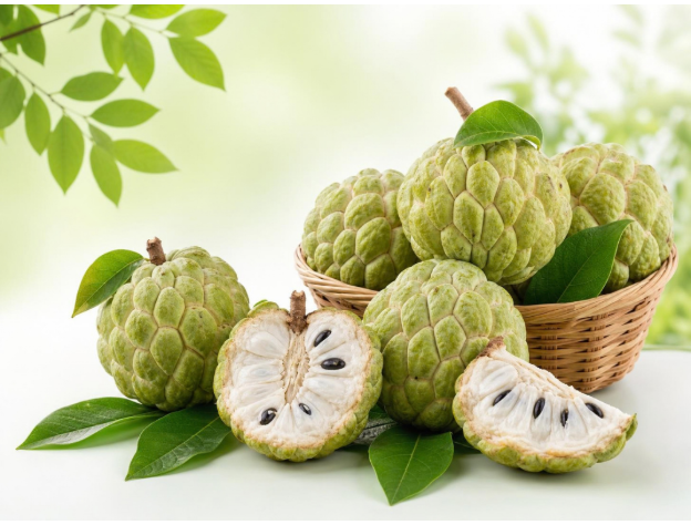 Fresh seasonal custard apples sourced from India by Vrinda Agro