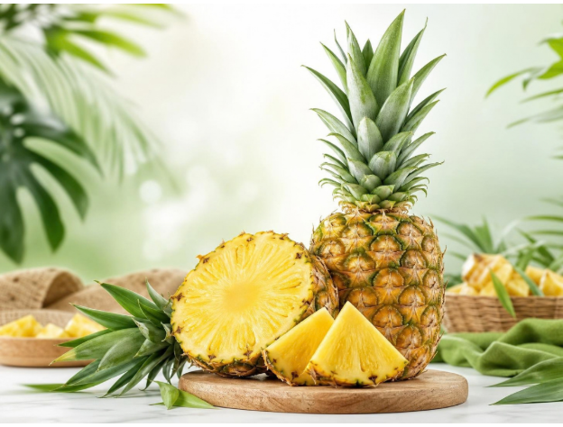 Fresh tropical pineapple sourced from India by Vrinda Agro
